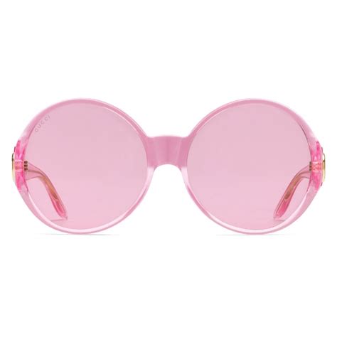 gucci pink eyeglasses|gucci round pink sunglasses.